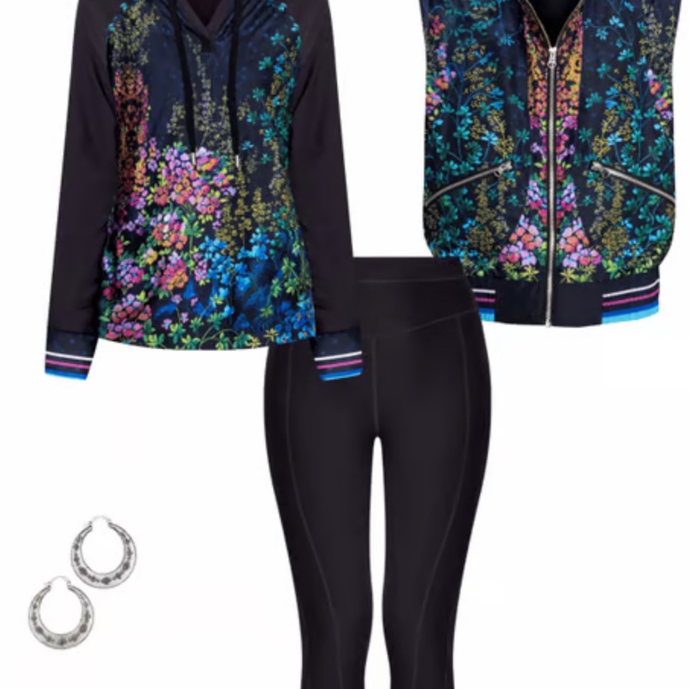 Johnny Was Black Vest with Vibrant Floral Design - Picture 7 of 16